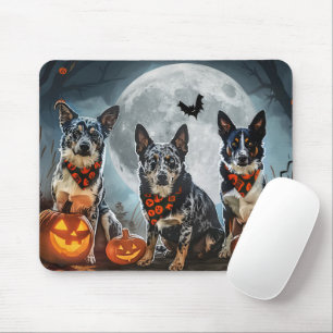 Blue Heeler Halloween Spooky Mouse Mat