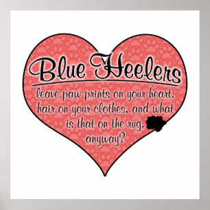 Blue Heeler Paw Prints Dog Humour