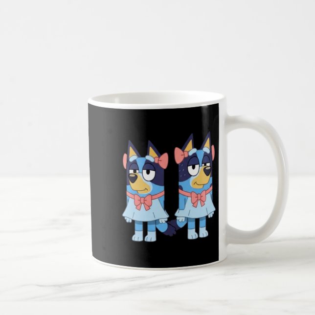 Blue Heeler Sisters In Dresses Coffee Mug (Right)