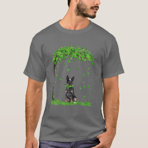 Blue Heeler St Patricks Day Lover Irish Shamrock D T-Shirt