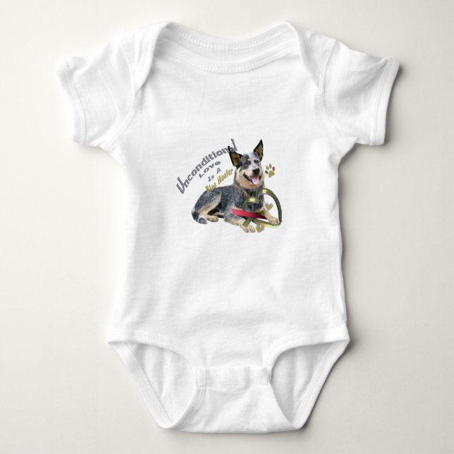 Blue Heeler Unconditional Love T-shirts (Front)