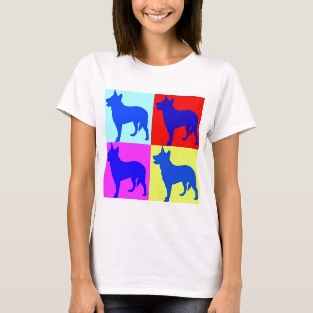 Blue Heelers Colour Wall T-Shirt (Front)