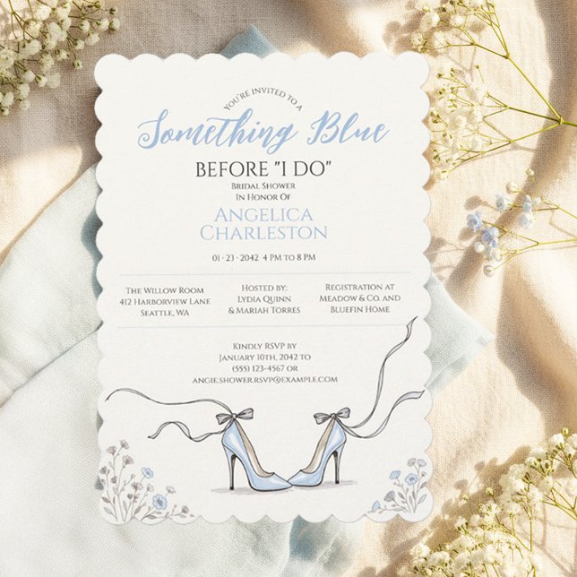 Blue Heels Something Blue Bridal Shower Invitation (Blue Heels Something Blue Bridal Shower Invitation
)