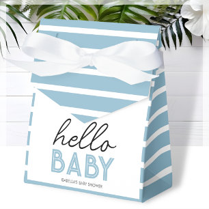 Blue Hello Baby Baby Shower Favour Box