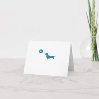 Blue Hello Dog Card