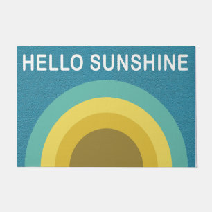 Blue Hello Sunshine Doormat, Housewarming Doormat