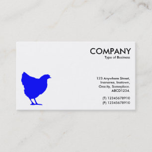 Blue Hen Symbol - White Business Card