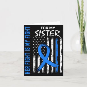 Blue Her Fight Is My Fight Diabetes Awareness Shir Card