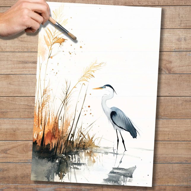 Blue Heron 2 Decoupage Paper (Creator Uploaded)