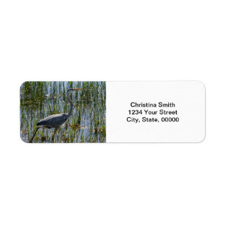 Blue Heron Bird Photo Personalise Return Address