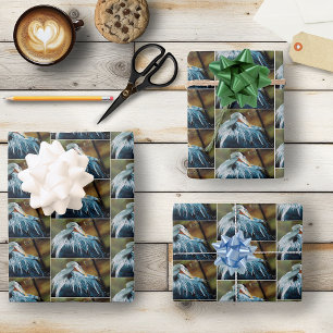 Blue Heron Bird  Wrapping Paper Sheet