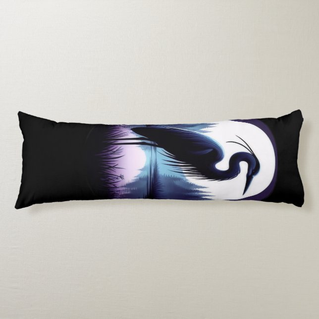 Blue Heron Body Cushion (Front)