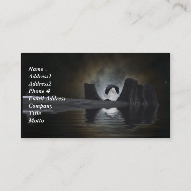 Blue Heron Business Cards (Front)