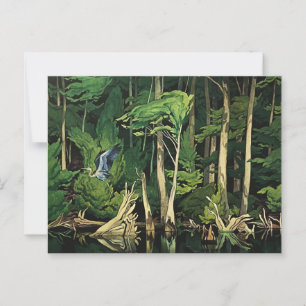 Blue Heron Canadian Painting by A J Casson Postcard