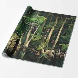 Blue Heron Canadian Painting by A J Casson Wrapping Paper