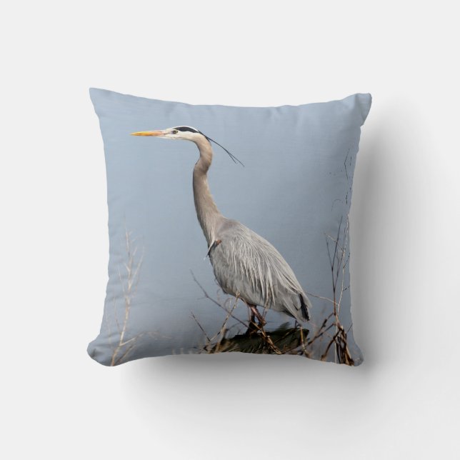 Blue Heron Cushion (Front)