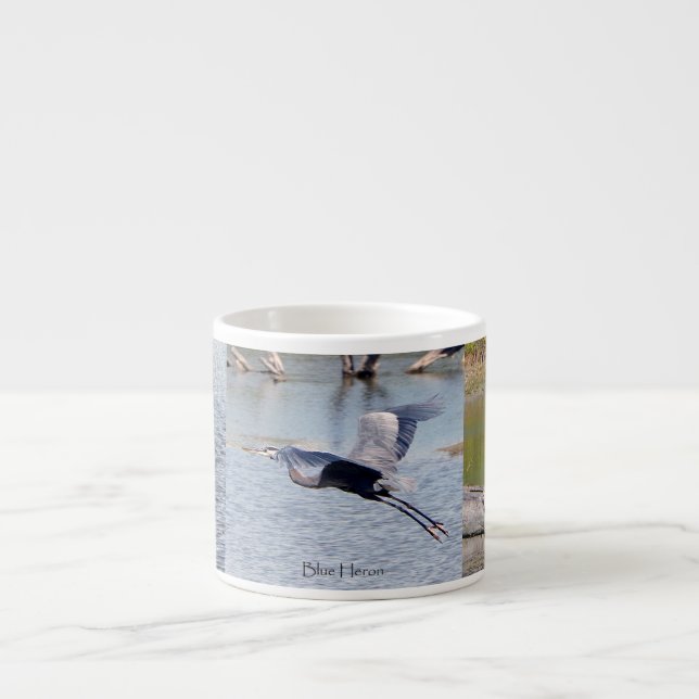 Blue Heron espresso mug (Front)