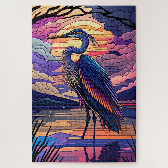 Blue Heron Jigsaw Puzzle (Vertical)