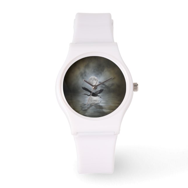Blue Heron Moon Wildlife Artwork Watch (Front)