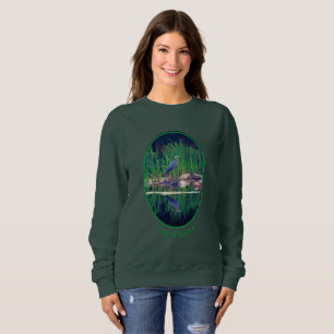Blue Heron Nature Painting Personalised  Sweatshirt