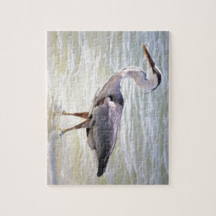 Blue Heron on Lovers Key Jigsaw Puzzle