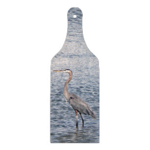 Blue Heron paddle cutting board
