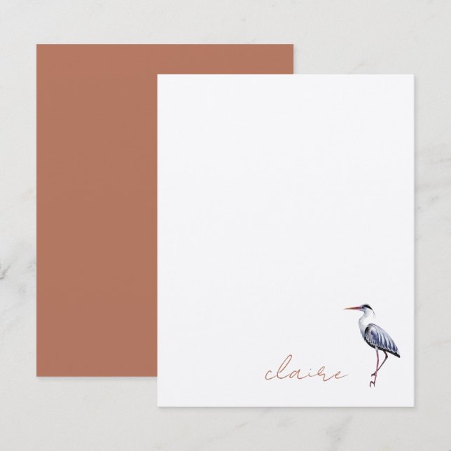 Blue Heron Personalised Card (Front/Back)
