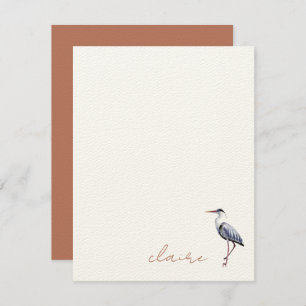 Blue Heron Personalised Card