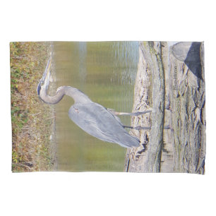 Blue Heron pillow case