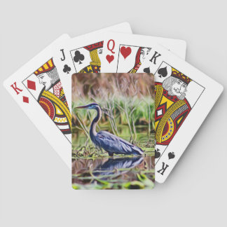 Blue Heron Playing Cards