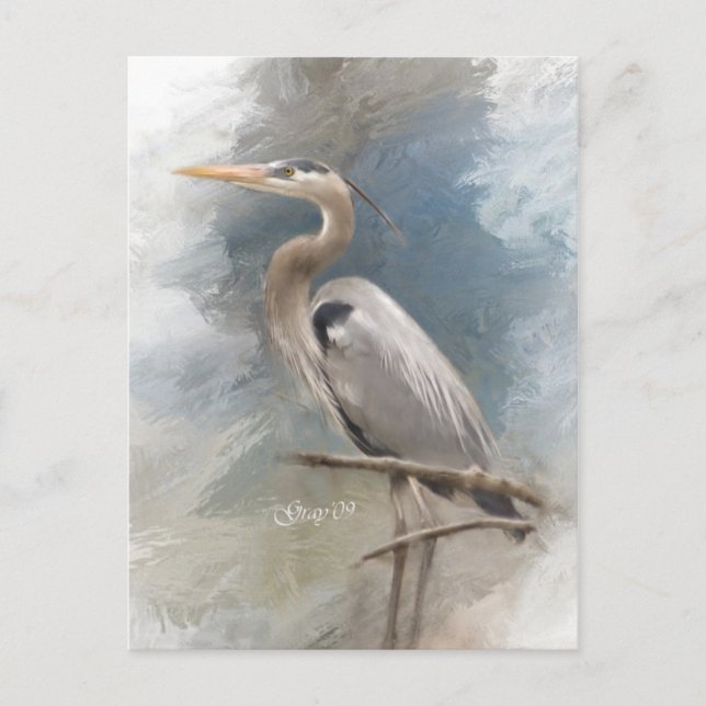 Blue Heron Postcard (Front)
