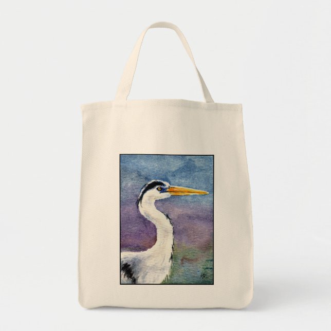 Blue Heron Shopping Tote Bag (Front)