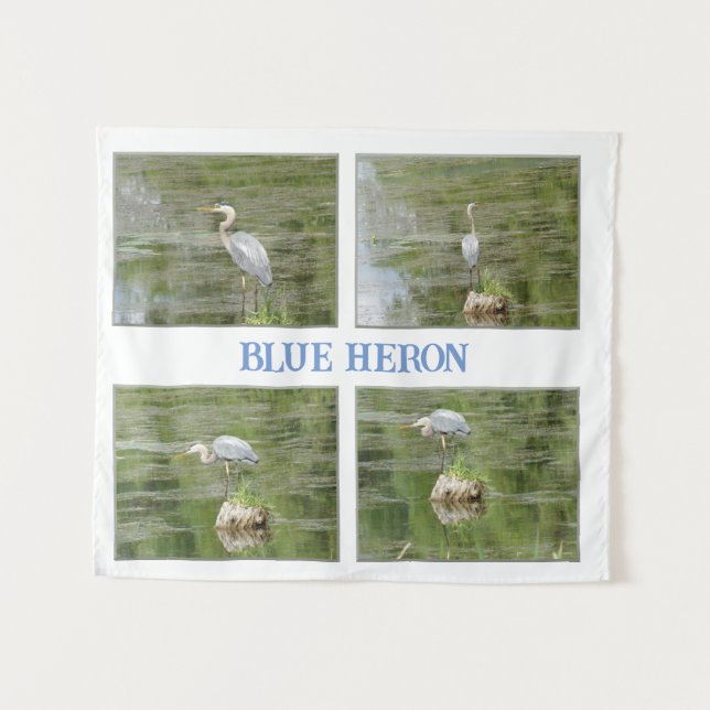 Blue Heron Tapestry (Front (Horizontal))