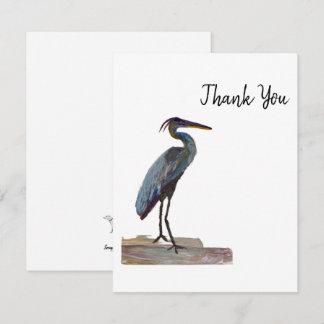 Blue Heron Thank You Card