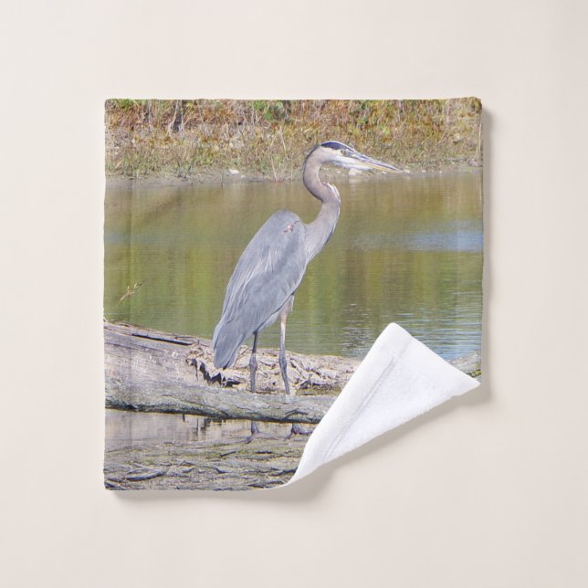 Blue Heron towel set (Wash Cloth)