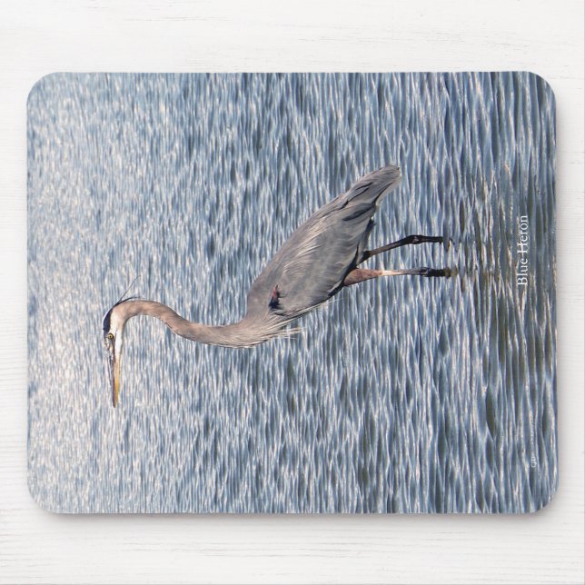 Blue Heron water mousepad (Front)