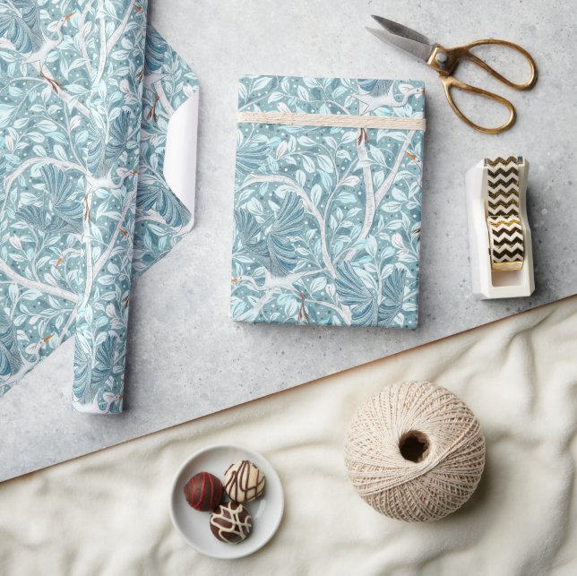 Blue Heron's Serene Nesting Place Wrapping Paper (Crafts)
