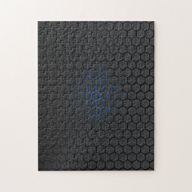 Blue Hex jigsaw Jigsaw Puzzle (Vertical)