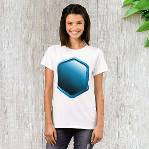 Blue Hexagon Womens T-Shirt
