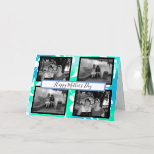 Blue Hibiscus and Photos Mother's Day Card