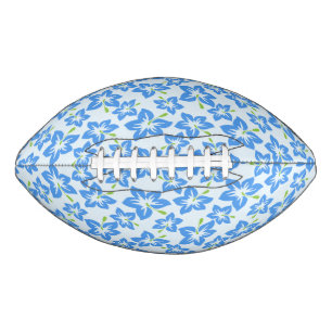 Blue Hibiscus, Blue Flowers, Pattern Of Flowers American Football