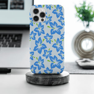 Blue Hibiscus, Blue Flowers, Pattern Of Flowers iPhone 15 Pro Max Case