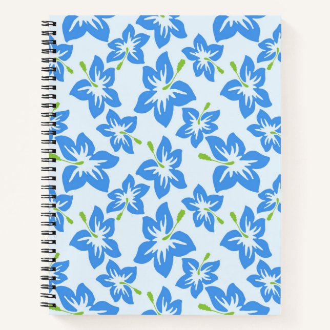 Blue Hibiscus Flowers  Notebook (Front)