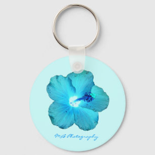 Blue Hibiscus Keychain