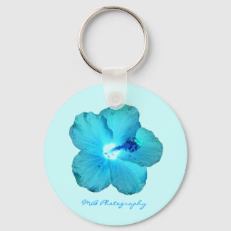 Blue Hibiscus Keychain