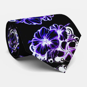 Blue Hibiscus Tie