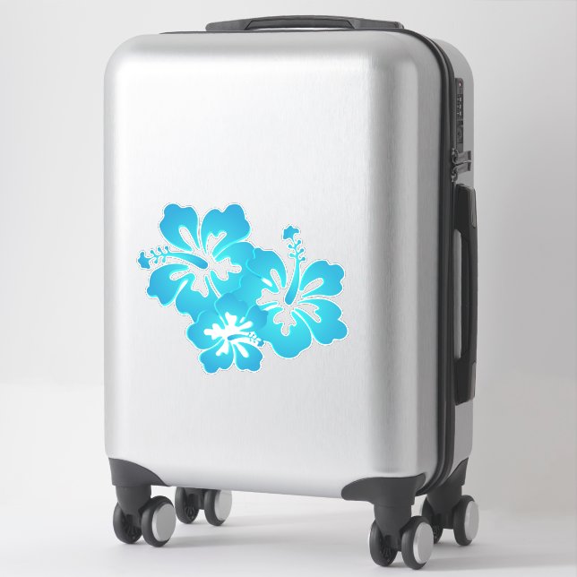 Blue Hibiscus Tropical Flowers (Suitcase)