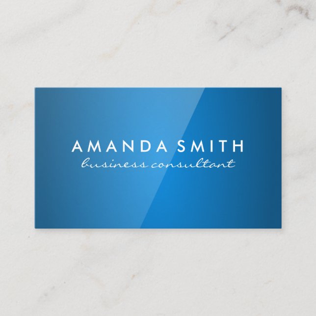 Blue High Gloss Business Card (Front)