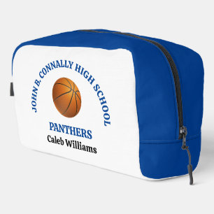 Blue High School Basketball Player Personalised Dopp Kit