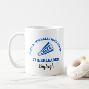 Blue High School Cheerleader Personalized Coffee Mug